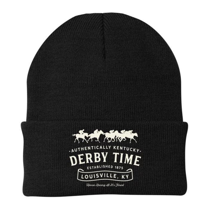 Vintage Derby Time Louisville Kentucky Horse Racing Knit Cap Winter Beanie