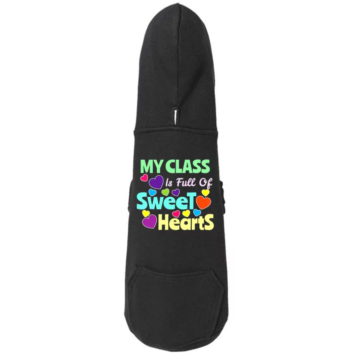 Valentines Day Teacher I Love My Sweet Students Doggie 3-End Fleece Hoodie