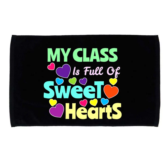 Valentines Day Teacher I Love My Sweet Students Microfiber Hand Towel