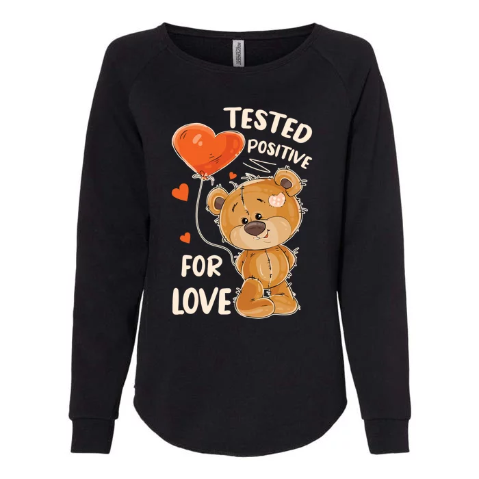 Valentines Day Teddy Bear With Heart Balloon For Her Cute Gift Womens California Wash Sweatshirt