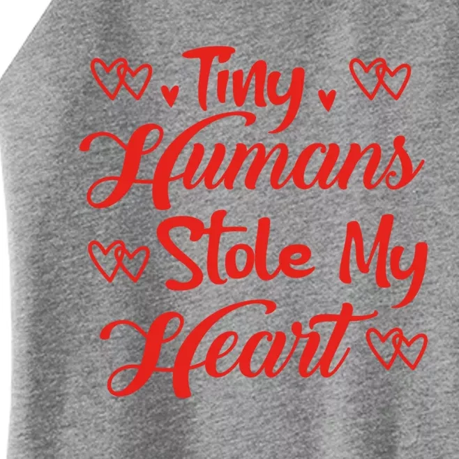 Valentines Day Teacher's Day Cute Preschool Eletary Heart Gift Women’s Perfect Tri Rocker Tank