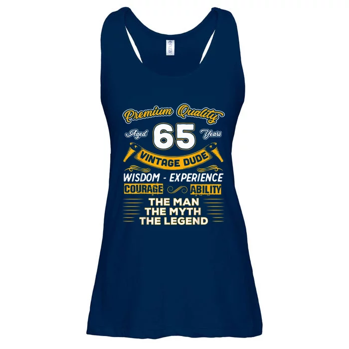 Vintage Dude The Man Myth Legend 65 Yrs 65th Birthday Shirt Ladies Essential Flowy Tank