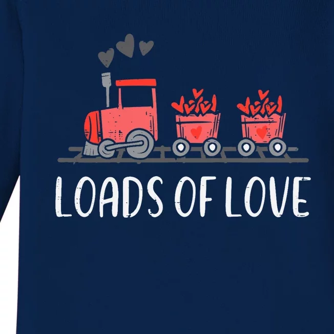 Valentines Day Train Loads Of Love Choo Baby Long Sleeve Bodysuit