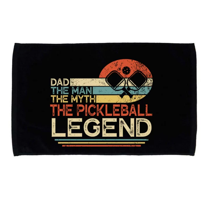 Vintage Dad The The Myth The Pickleball Legend Great Gift Microfiber Hand Towel