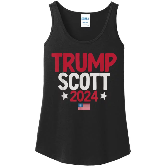 Vintage Distressed Trump Scott 2024 Ladies Essential Tank