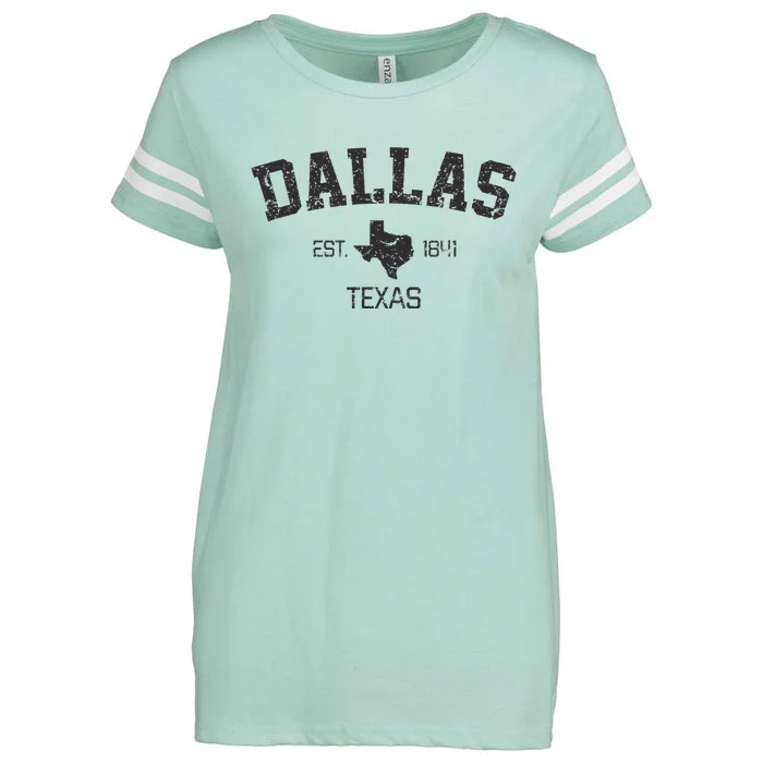 Vintage Dallas Texas Est. 1841 Souvenir Enza Ladies Jersey Football T-Shirt