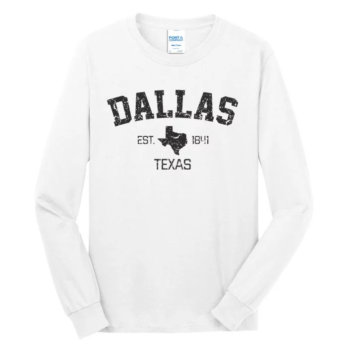 Vintage Dallas Texas Est. 1841 Souvenir Tall Long Sleeve T-Shirt