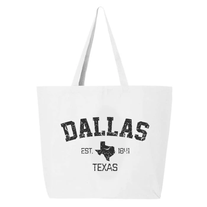 Vintage Dallas Texas Est. 1841 Souvenir 25L Jumbo Tote