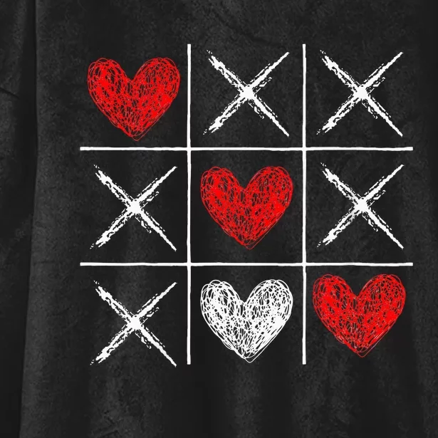 Valentines Day Tictactoe Xoxo Funny Valentine Gifts Hooded Wearable Blanket