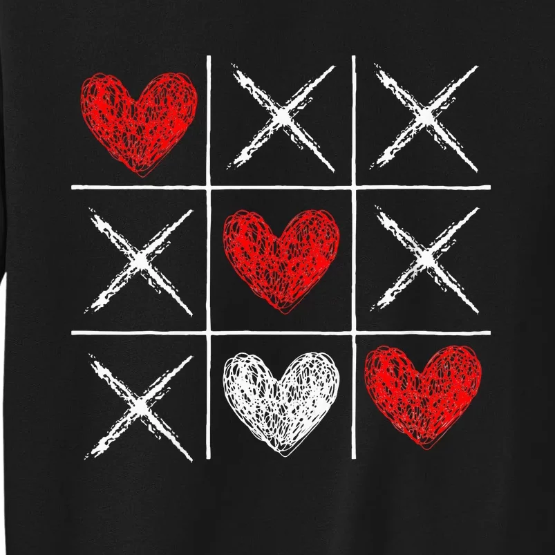 Valentines Day Tictactoe Xoxo Funny Valentine Gifts Tall Sweatshirt