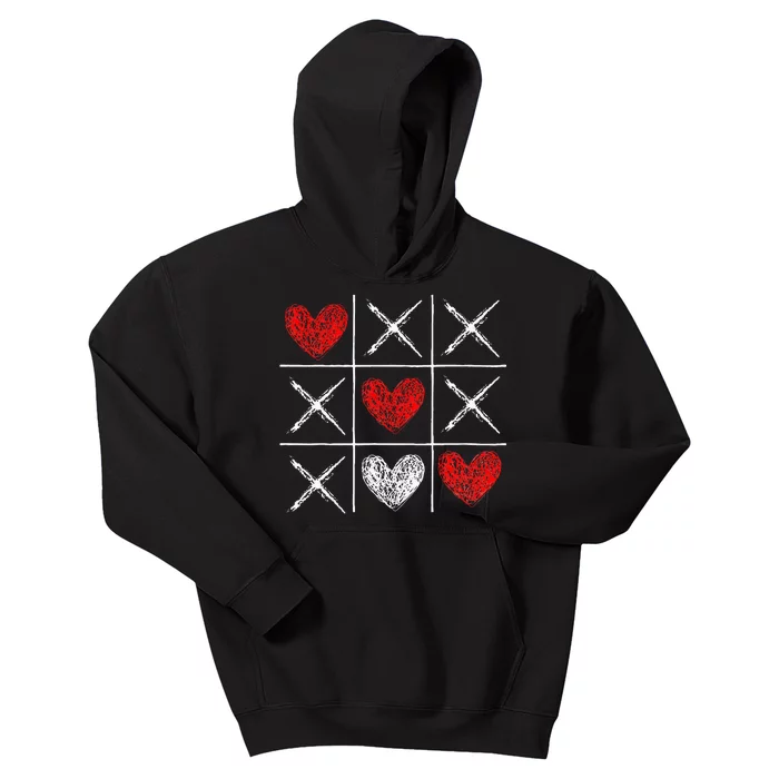 Valentines Day Tictactoe Xoxo Funny Valentine Gifts Kids Hoodie