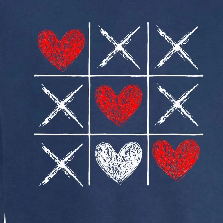 Valentines Day Tictactoe Xoxo Funny Valentine Gifts Garment-Dyed Sweatshirt