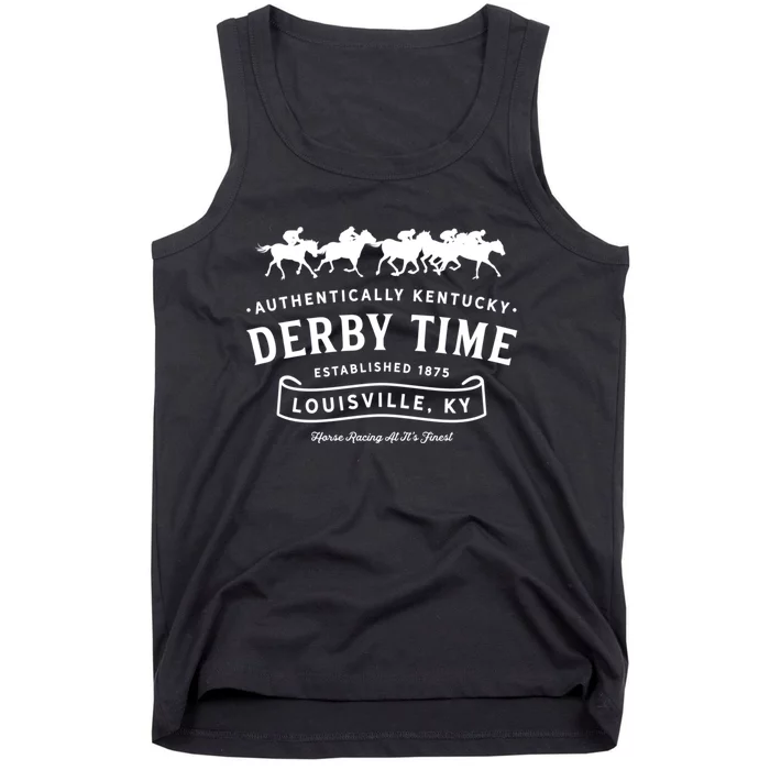 Vintage Derby Time Louisville Kentucky Horse Racing Gift Tank Top