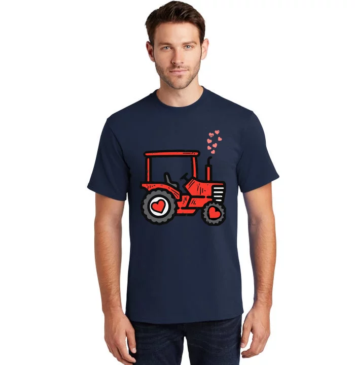 Valentines Day Tractor Truck Cute Farm Boy Toddlers Tall T-Shirt