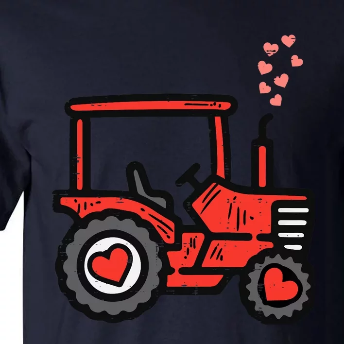 Valentines Day Tractor Truck Cute Farm Boy Toddlers Tall T-Shirt