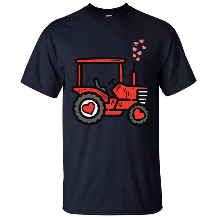 Valentines Day Tractor Truck Cute Farm Boy Toddlers Tall T-Shirt