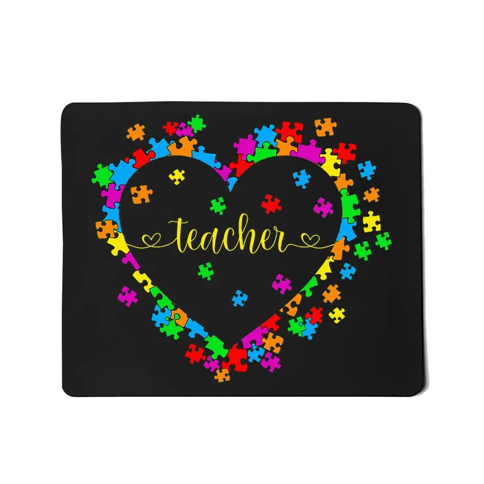 Valentines Day Teacher Autism awareness 100 days Heart Mousepad