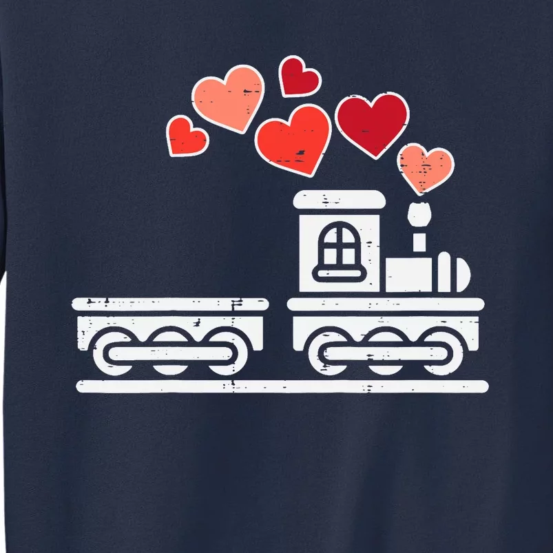 Valentines Day Train Hearts Choo Choo Boy Baby Sweatshirt