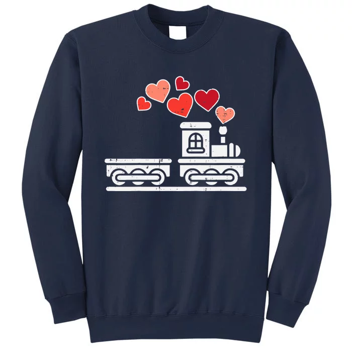 Valentines Day Train Hearts Choo Choo Boy Baby Sweatshirt