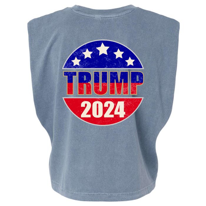 Vintage Donald Trump 2024 Front And Back Crest Front & Back Garment-Dyed Women's Muscle Tee