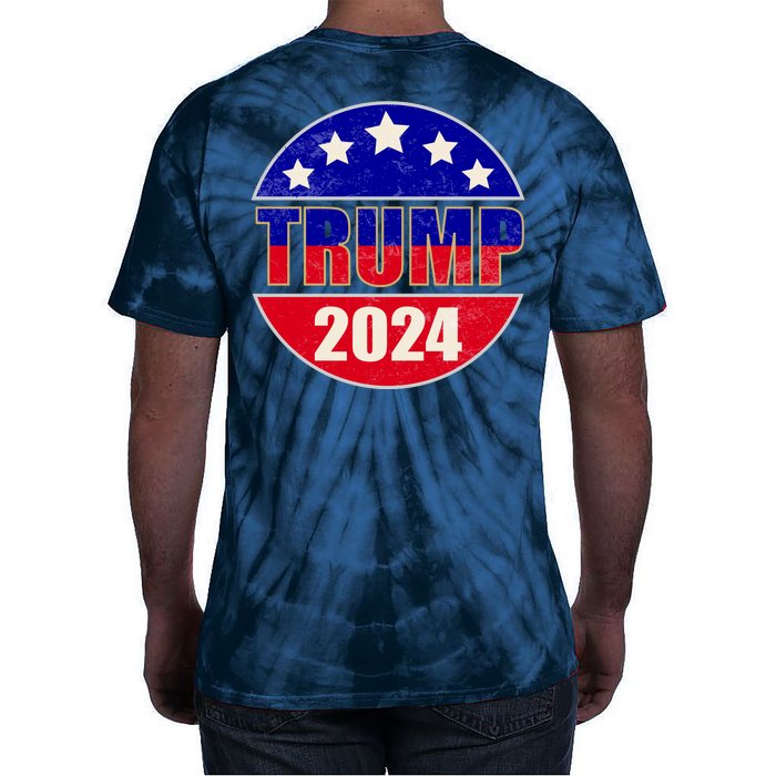 Vintage Donald Trump 2024 Front And Back Crest Front & Back Tie-Dye T-Shirt