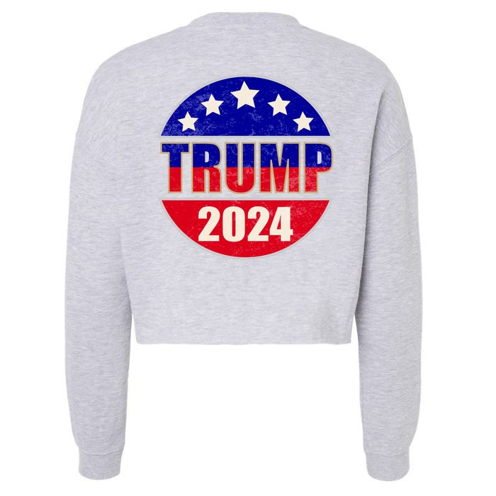 Vintage Donald Trump 2024 Front And Back Crest Front & Back Cropped Pullover Crew