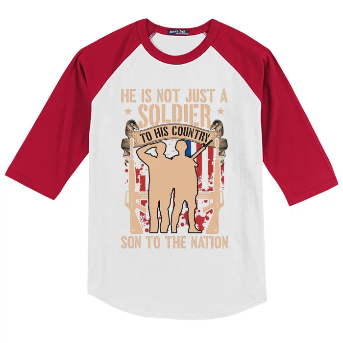 Veterans Day T Kids Colorblock Raglan Jersey