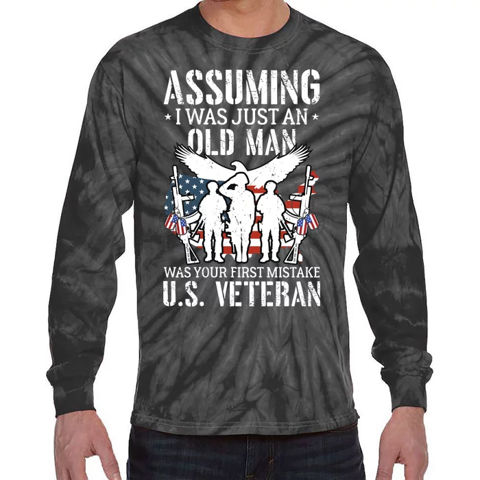 Veterans Day T Tie-Dye Long Sleeve Shirt