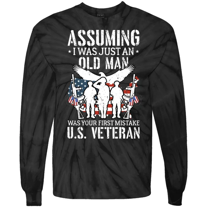 Veterans Day T Tie-Dye Long Sleeve Shirt