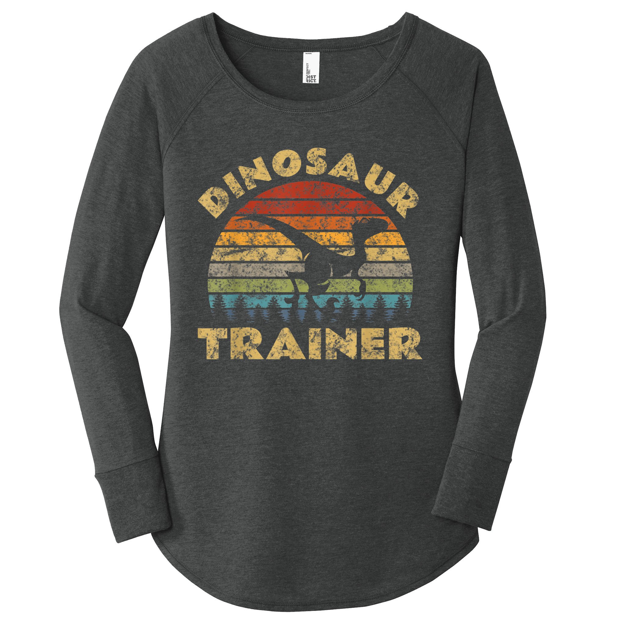 Vintage Dinosaur Trainer Halloween Costume Retro Sunset Dino