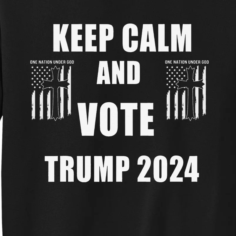 Vote Donald Trump 2024 for President with Flag Tall Sweatshirt