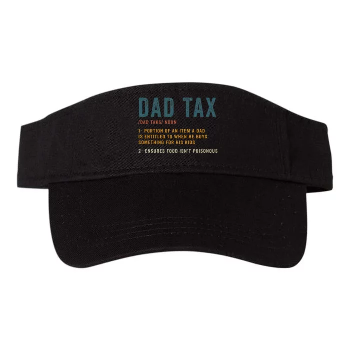 Vintage Dad Tax Definition  Funny Father's Day Valucap Bio-Washed Visor