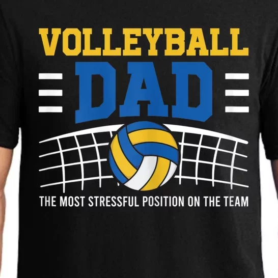 Volleyball Dad The Most Stressful Position Happy Fathers Day Pajama Set