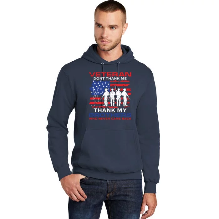 Veteran Don't Thank Me Tall Hoodie