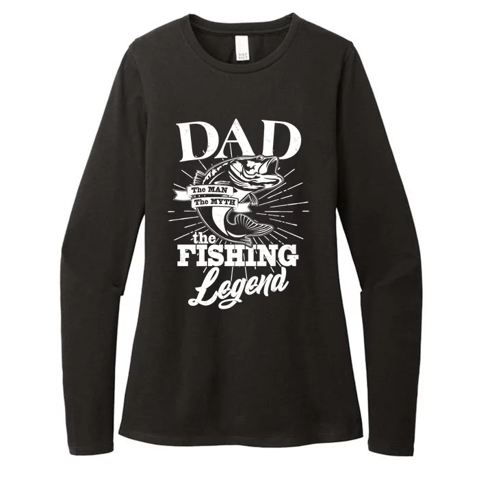 Vintage Dad The Man The Myth The Fishing Legend Womens CVC Long Sleeve Shirt