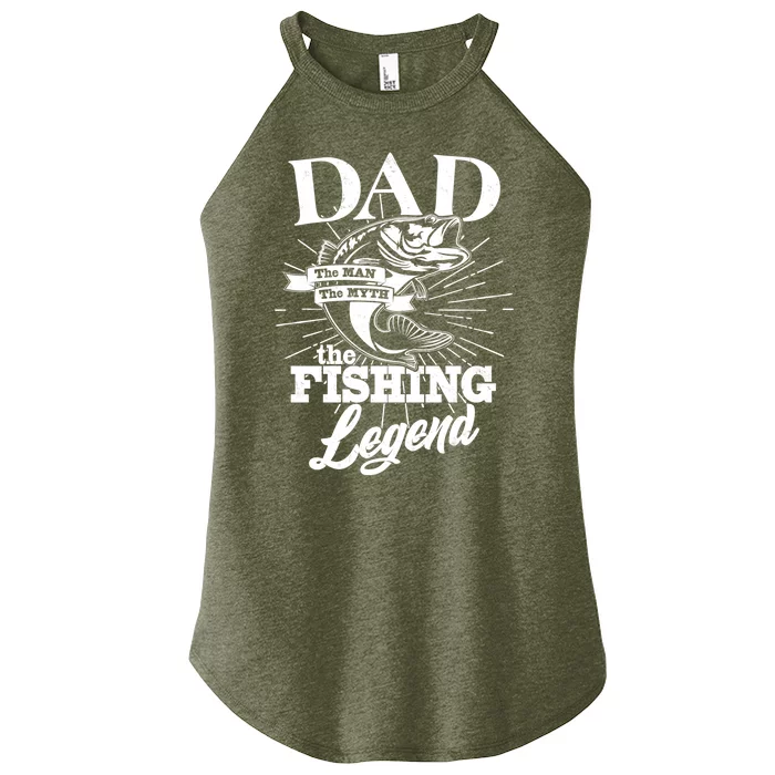 Vintage Dad The Man The Myth The Fishing Legend Women’s Perfect Tri Rocker Tank