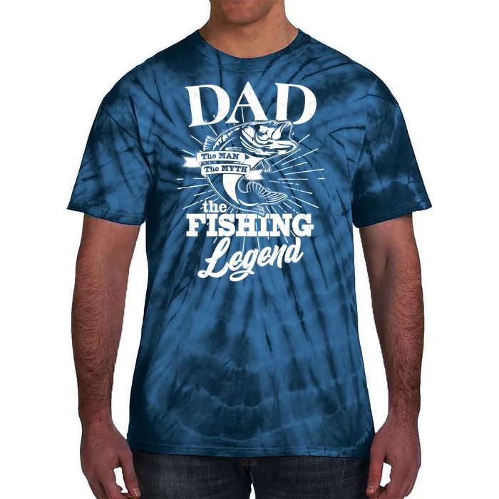 Vintage Dad The Man The Myth The Fishing Legend Tie-Dye T-Shirt