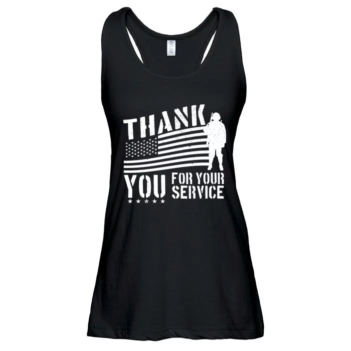 Veterans Day Thank You For Your Service Ladies Essential Flowy Tank