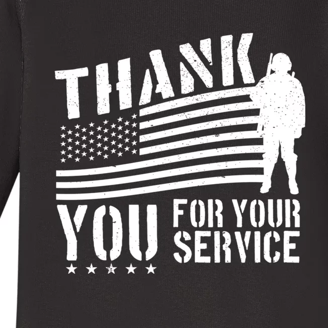 Veterans Day Thank You For Your Service Baby Long Sleeve Bodysuit