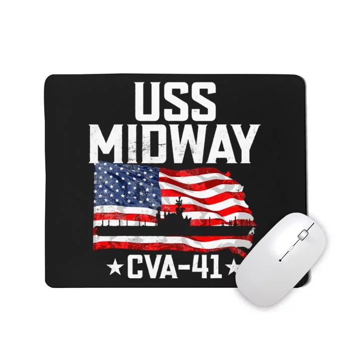 Veterans Day Uss Midway Cva41 Aircraft Carrier Mousepad