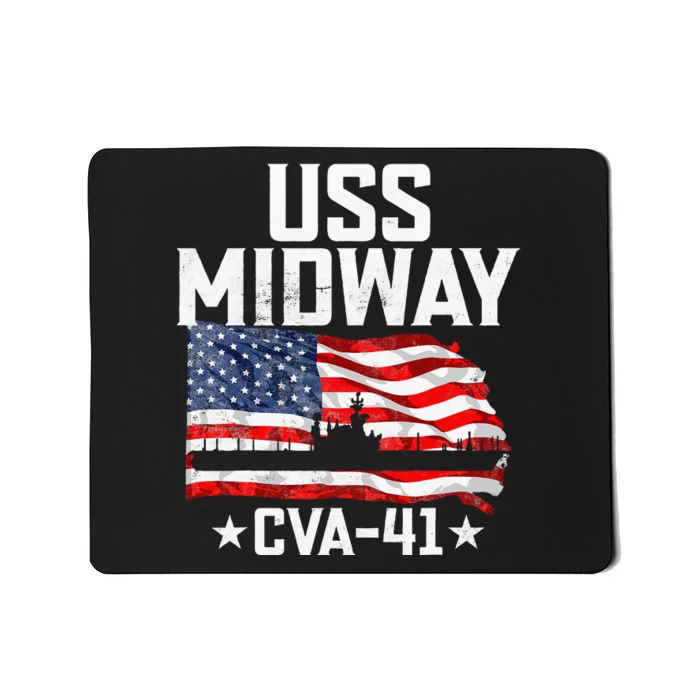 Veterans Day Uss Midway Cva41 Aircraft Carrier Mousepad