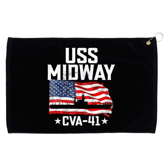 Veterans Day Uss Midway Cva41 Aircraft Carrier Grommeted Golf Towel