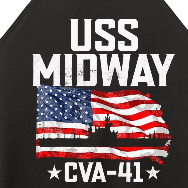 Veterans Day Uss Midway Cva41 Aircraft Carrier Women’s Perfect Tri Rocker Tank