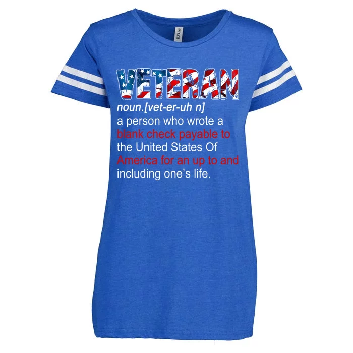 Veteran Definition US Military Gift Enza Ladies Jersey Football T-Shirt