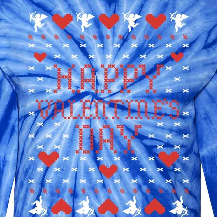 Valentine's Day Ugly Sweater Cute Gift Tie-Dye Long Sleeve Shirt