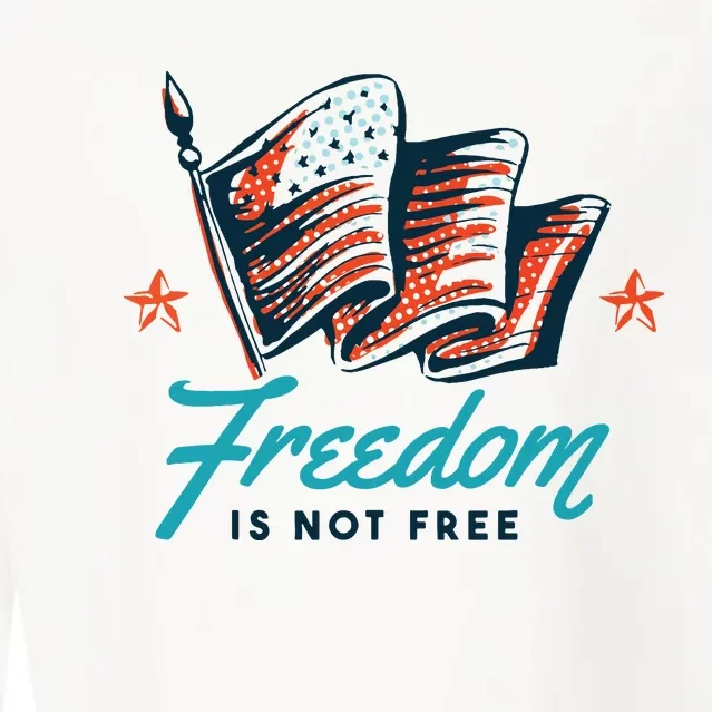 Veterans Day Usa Memorial Freedom Is Not Free Cropped Pullover Crew