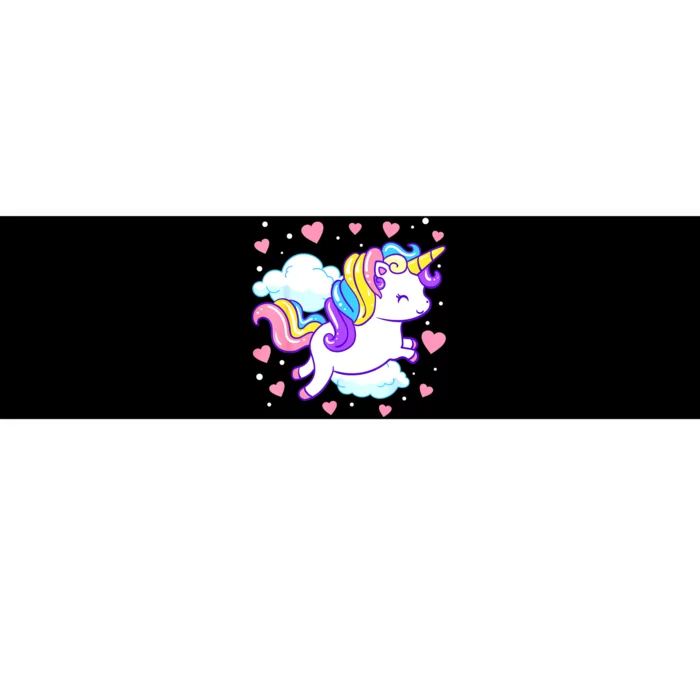 Valentines Day Unicorn Hearts Rainbow Toddlers Teacher Bumper Sticker