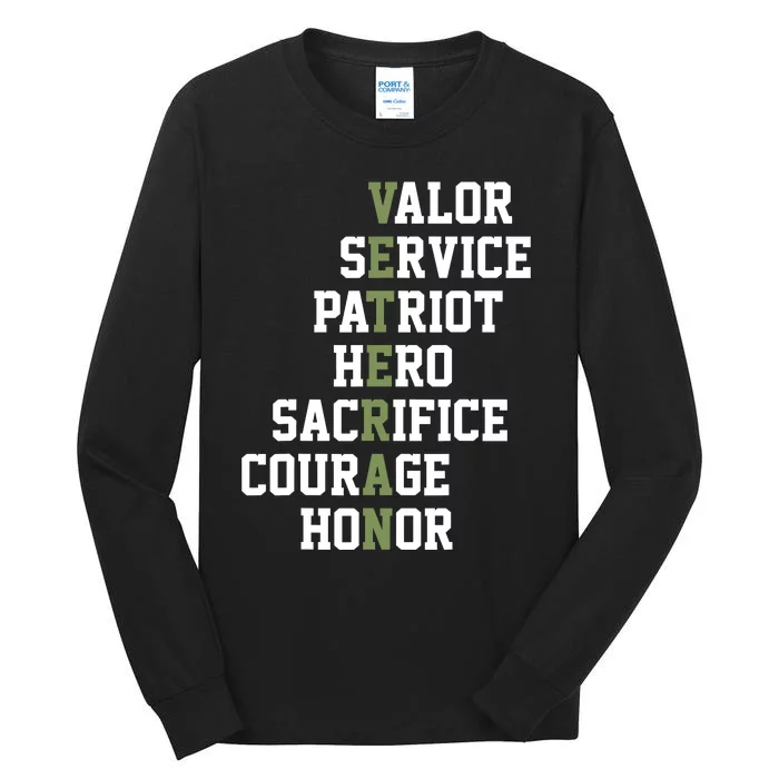 Veterans Day Veterans Thank You For Your Service Tall Long Sleeve T-Shirt