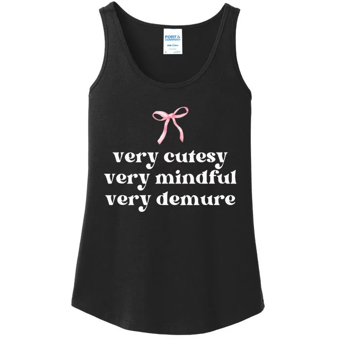 Very Demure Very Mindful Very Cutesy Ladies Essential Tank