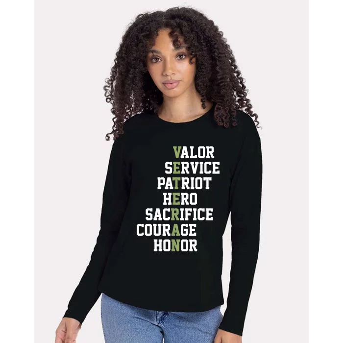 Veterans Day Veterans Thank You For Your Service Womens Cotton Relaxed Long Sleeve T-Shirt